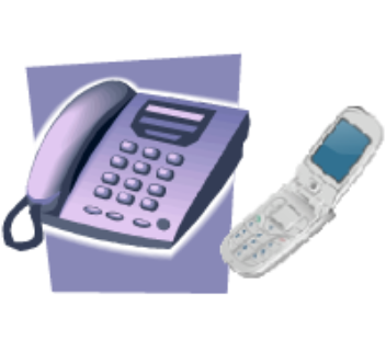 Picutres of landline and mobile phones