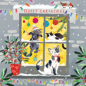Festive Felines Christmas card